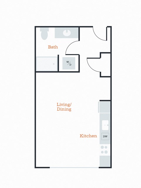 a floor plan of a 1 bedroom floor plan with an attic and a loft